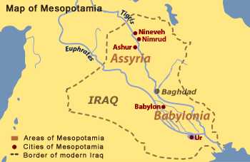 Lokasi Mesopotamia