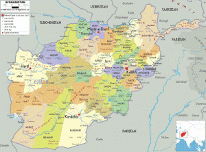 political map of Afghanistan