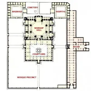 plan of mosque of selim ii