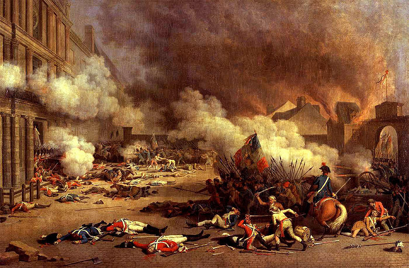 Pada tanggal 14 juli 1789, rakyat perancis menyerbu dan menguasai penjara bastille. penyerbuan terha