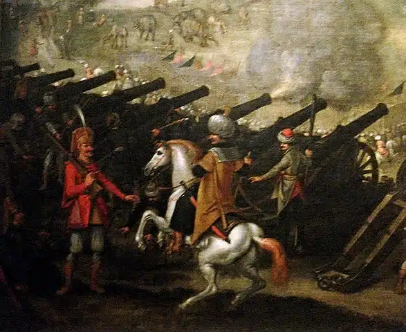 587px Cannon battery at the Siege of Esztergom 1543